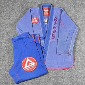 Gracie Barra Set Pants Top Blue Gi Equipe GB Edition Jiu Jitsu Set Blue Size A2